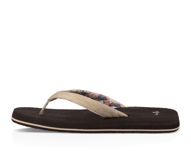 Sanuk Yoga Paradise 2 Women's Flip Flops Beige | Canada 6UZG